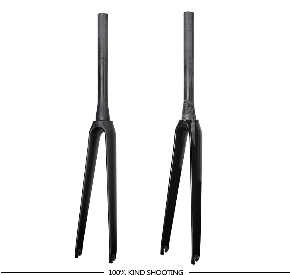 BXT Full Carbon Road Bike Fork, 700C V Brake Fork, QR 100x9mm, Tapered Tube 39.8mm, Fit BXT-045 Track Frame