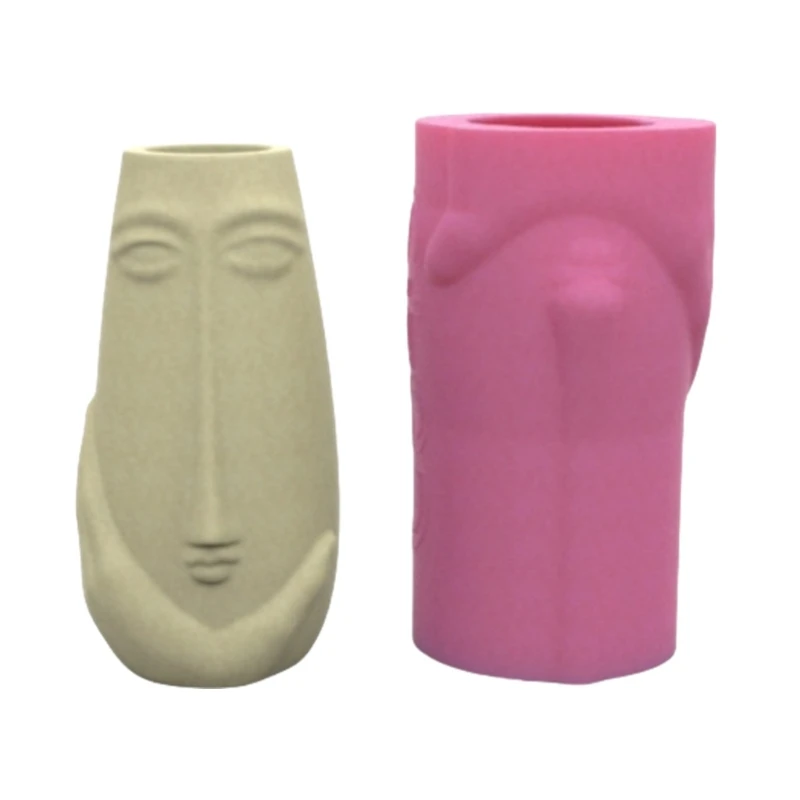 Human Face Creative Flowerpot Molds Silicone Texture for Making Flowerpot 40GB