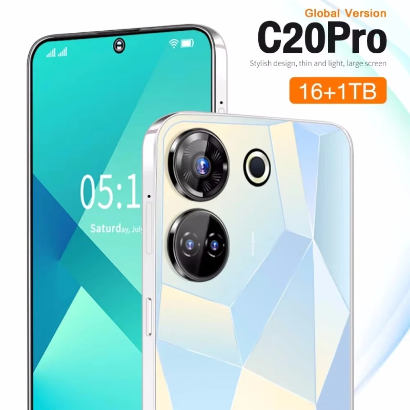 الأصلي C20 Pro Snapdragon8 Gen2 16G + 1 تيرا بايت الإصدار العالمي الهاتف الذكي 4/5G شبكة أندرويد الهاتف 8000mAh 50 + 108MP غير مقفلة