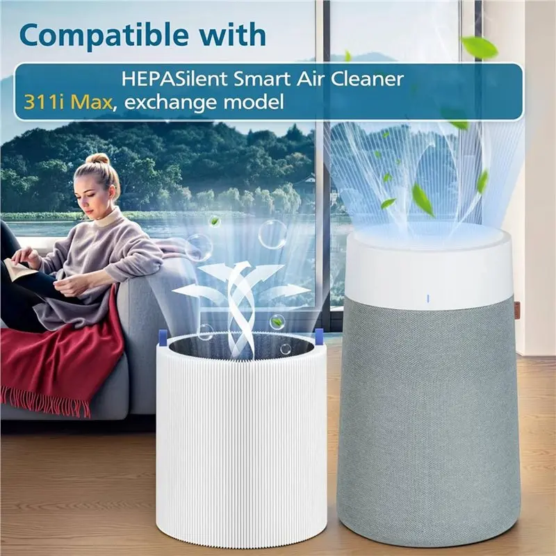 (MEOF) 2 Pack 311i Max Replacement Filter, Compatible for Blue Pure 311i Max Air Purifier