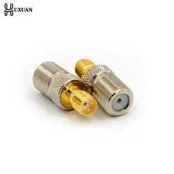 1pcs Female F Type Jack To SMA Female Plug Straight RF Coax Adapter F To SMA Convertor F Female to SMA Female Connector