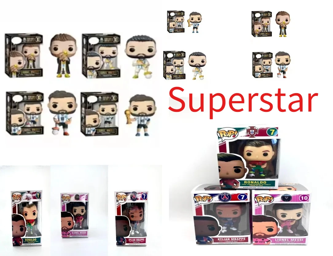 2026 new POP figures Messi, Cristiano Ronaldo, Mbappe, Messi World Cup trophy jersey series character models