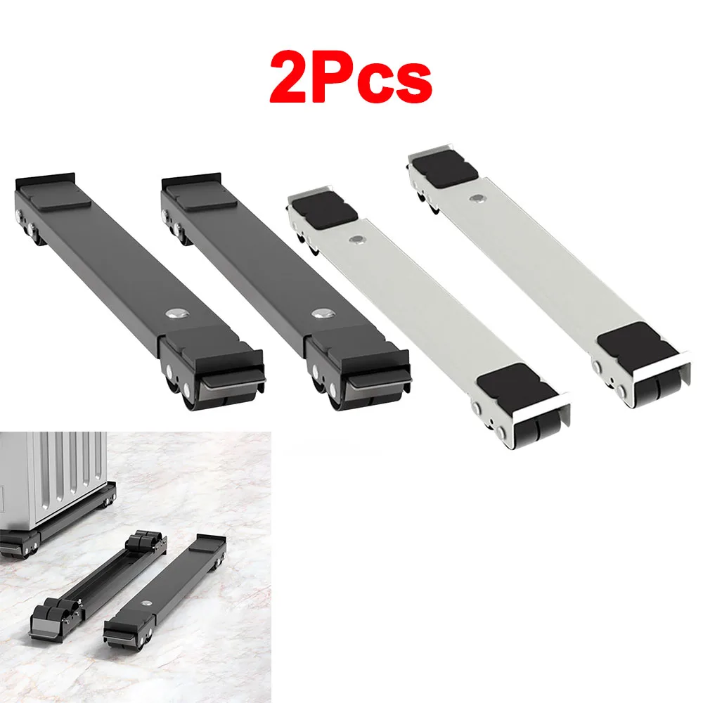 

2Pc Extendable Washing Machine Stand Bracket Movable Refrigerator Raised Base Mobile Roller Bracket Wheel Kitchen Home Appliance