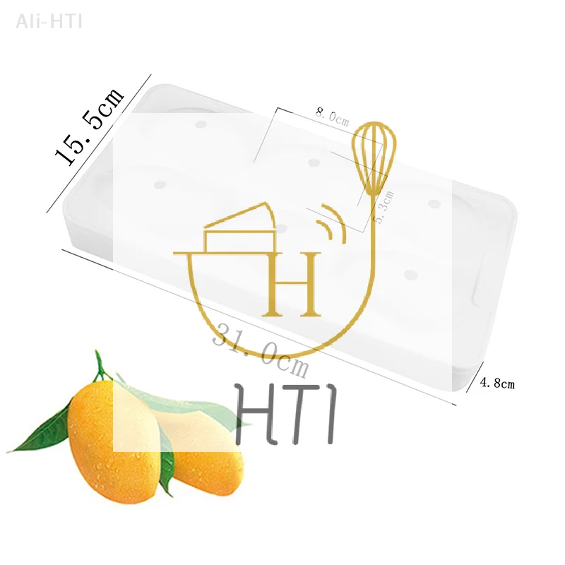Creative Fruit Series Silicone Mold Mango Shape For Baking Chocolate Mousse Cake Ice Cream Dessert Non-Stick Pastry Mould Cake