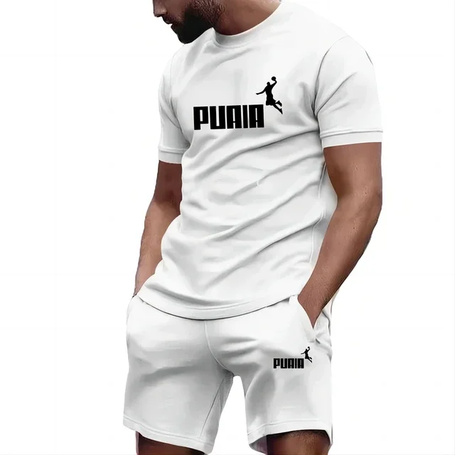 

Summer Men's Sets Fashion Tracksuit Men Short Sleeve T Shirts+Sport Shorts Suit Men Casual Men Clothing Mens Joggers Sets S-4XL