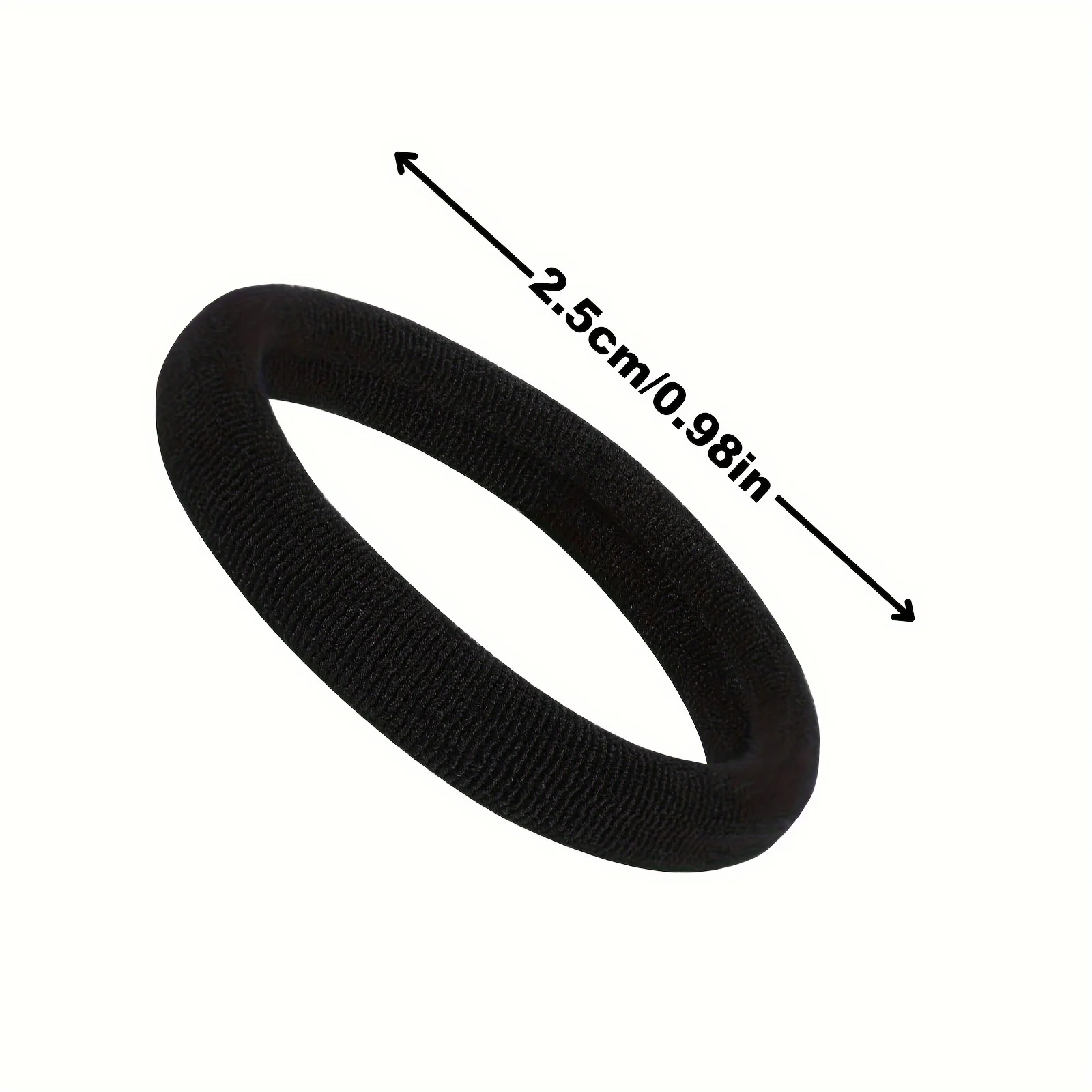 50 قطعة/الحزمة العلاقات الشعر النايلون 1 بوصة الأسود لا ضرر العلاقات الشعر المرنة للفتيات والنساء ذيل الحصان Updos الضفائر ZSY