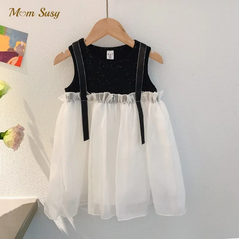 

Baby Girl Princess Patchwork Tutu Dress Infant Toddler Child Spring Elegant Vestido Sleeveless Party Birthday Baby Clothes 1-7Y