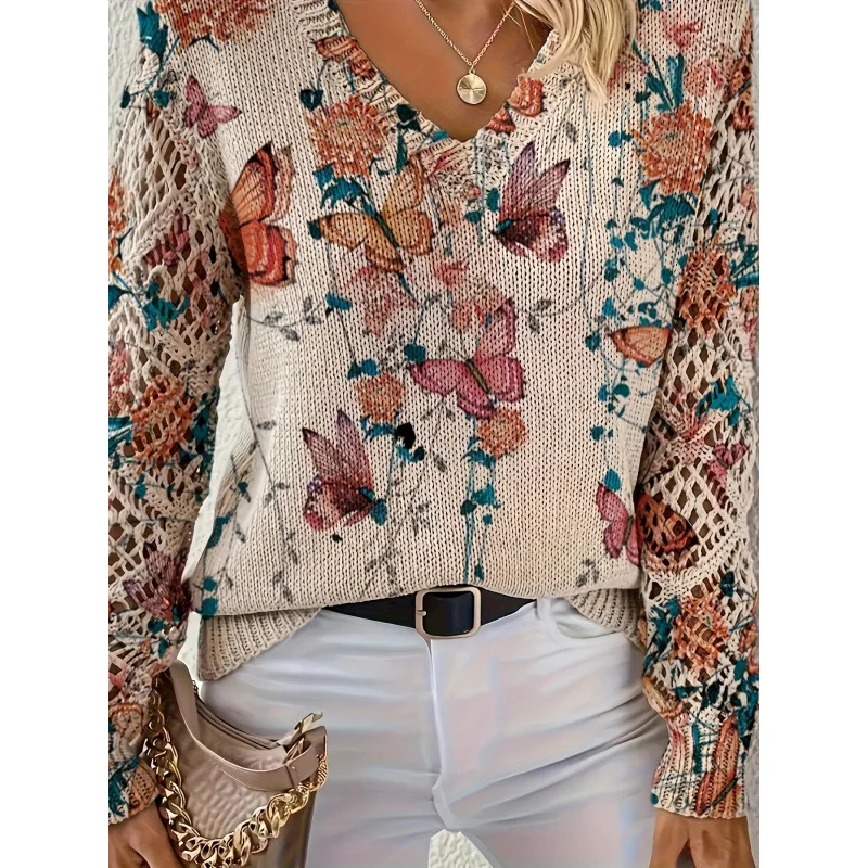 Camisa Casual con Estampado Floral, Estilo Elegante, Ultrafina, Moda Primavera, Blusa para Mujer, Diseño Floral, Ajuste Cómodo, Online y I