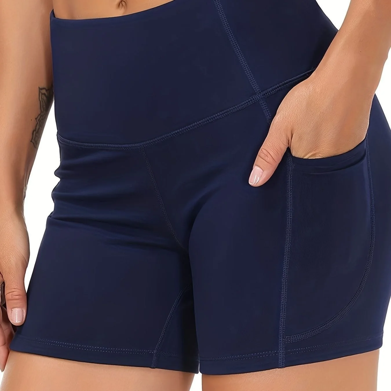 

Yoga Shorts Gym Woman Fitness Sports Leg Women Side Athletic Running Workout Base Bright Detail Light Print Sport Training Modal