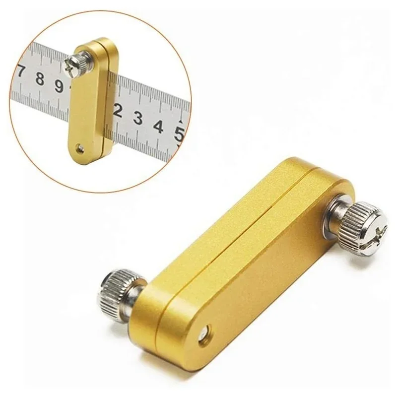 Steel Ruler Positioning Block Woodworking Scribe Drawing Mark Line Gauge Carpenter DIY Measuring Tool Carpenter Tools