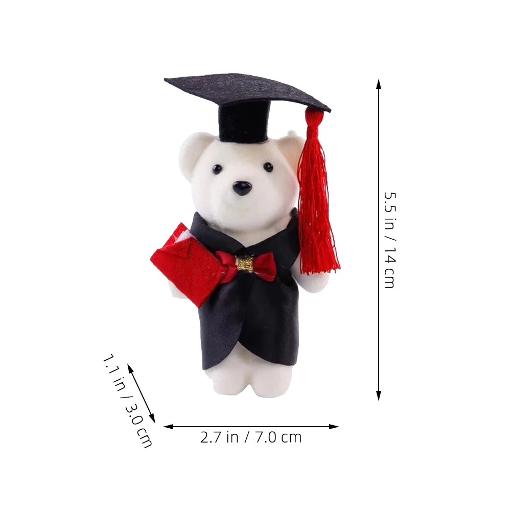 Mini ours en peluche pour remise de diplôme, petits cadeaux, bouquet de fleurs, gril d'ours, 5 pièces