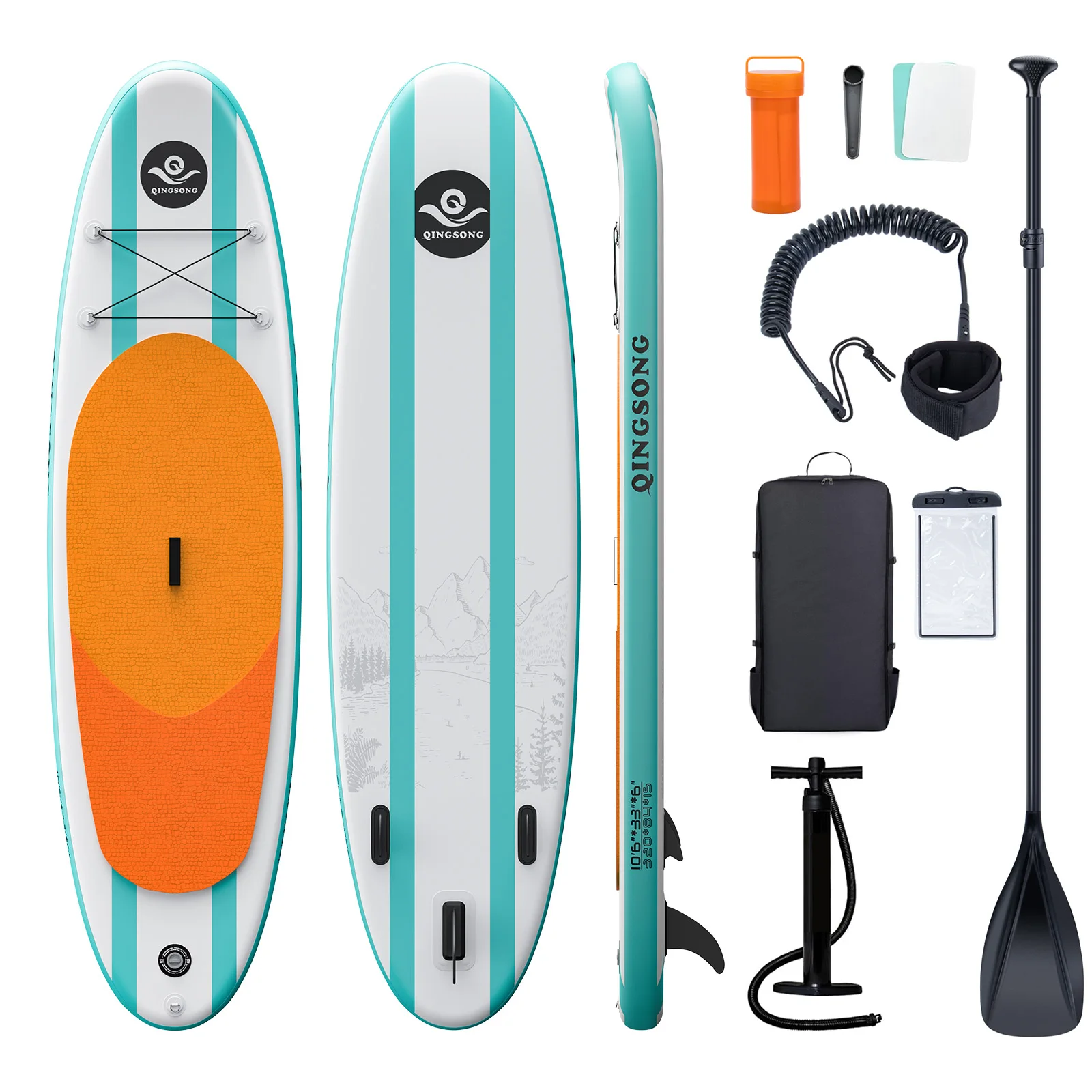 Custom Stand up Paddleboard SUP Inflatable Surfboard Drop Stitch Material Excellent Accessory for Water Sports