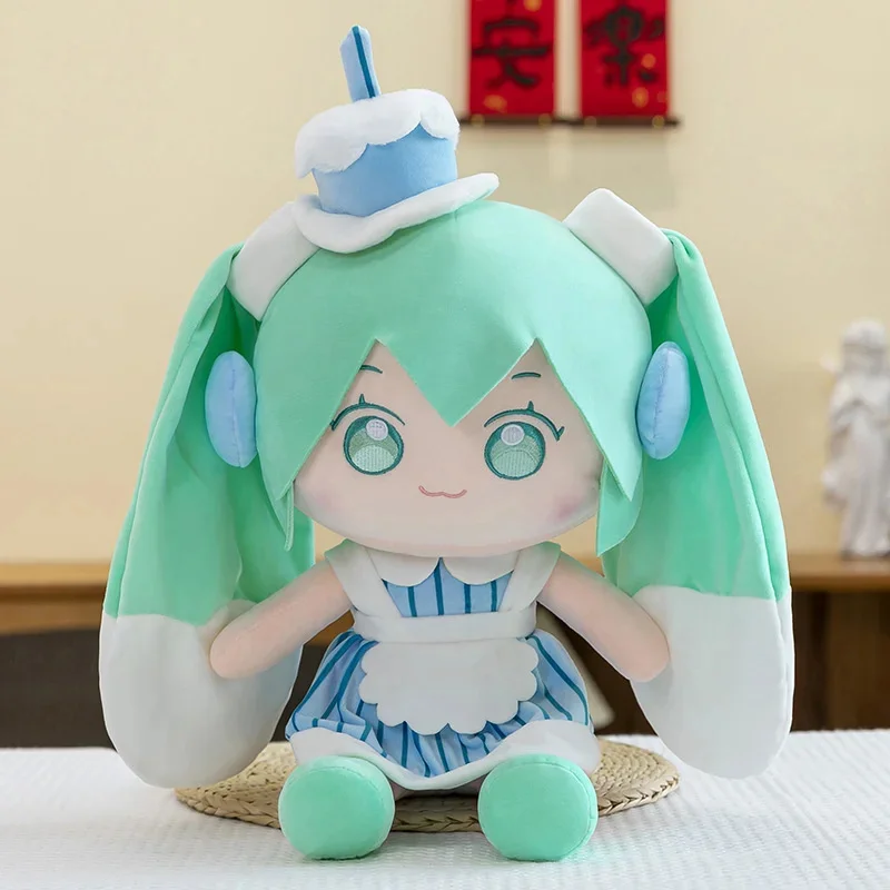 Genuine Hatsune Miku Plush Doll Anime Plush Classic Deep Sea Hatsune Miku Doll Cute Fufu Child Toy Cartoon Girl Pillow Ornaments