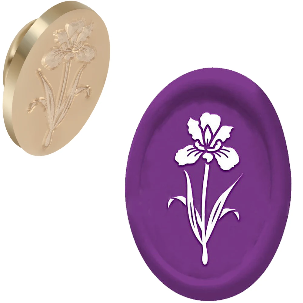 Sleutel Meisje Fan Bloem Hand Lakzegel Stempel Ovaal Verwijderbare Messing Hoofd Voor Notebook Cadeau Enveloppen Uitnodigingskaart Decoratie