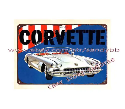 1958 auto car speed shop decor metal tin sign metal wall art brewery pub-Aluminum