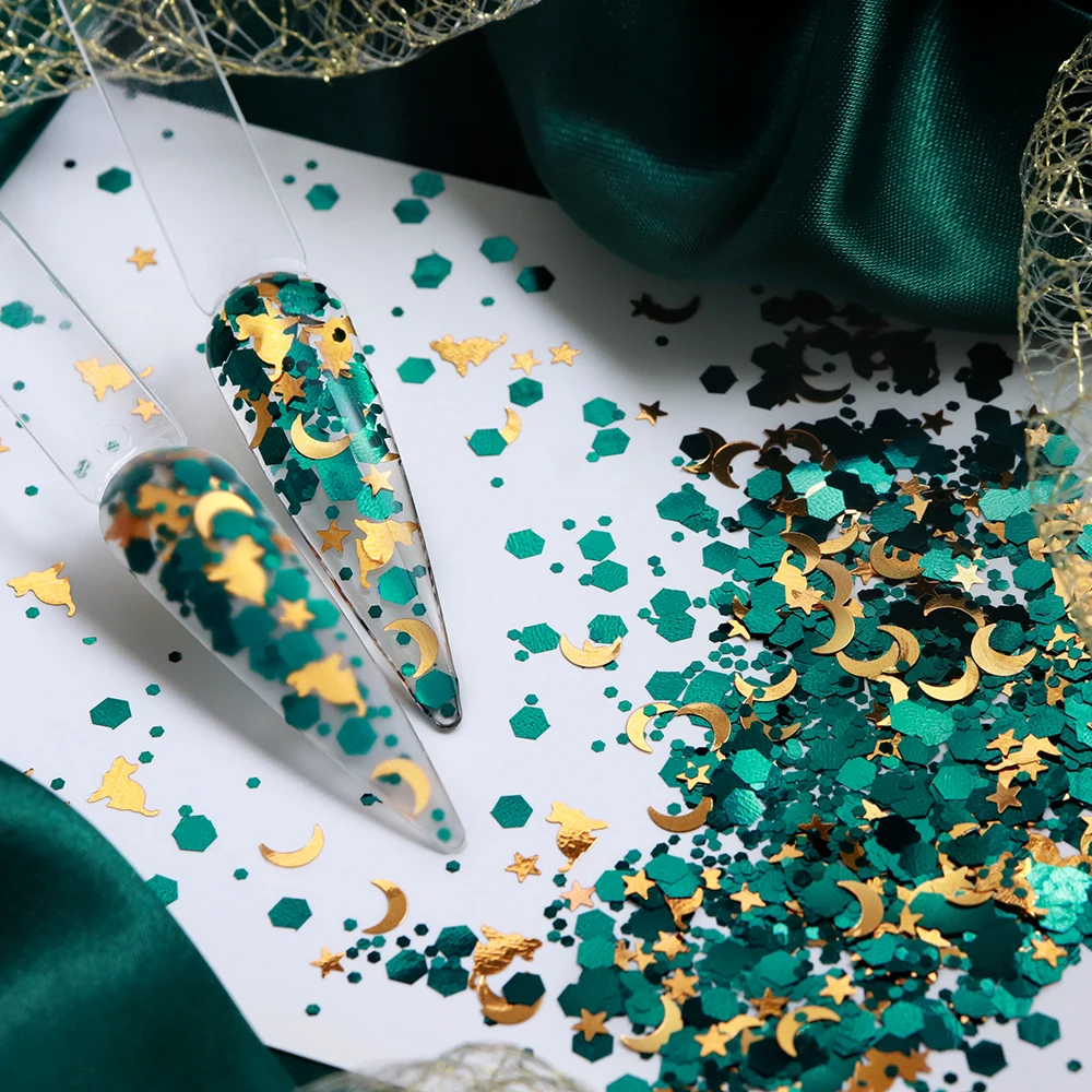 Nail Art Emerald Green - 5g Retro Zümrüt Yeşili Tırnak Sanatı