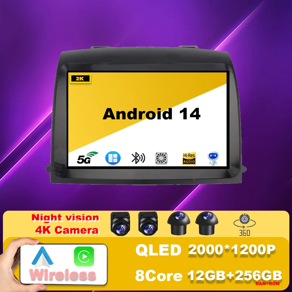 

Car Radio For Toyota Sienna 2 XL20 2003 - 2010 Android 14 Multimedia Navigator Players GPS Stereo QLED Screen Carplay Head Unit