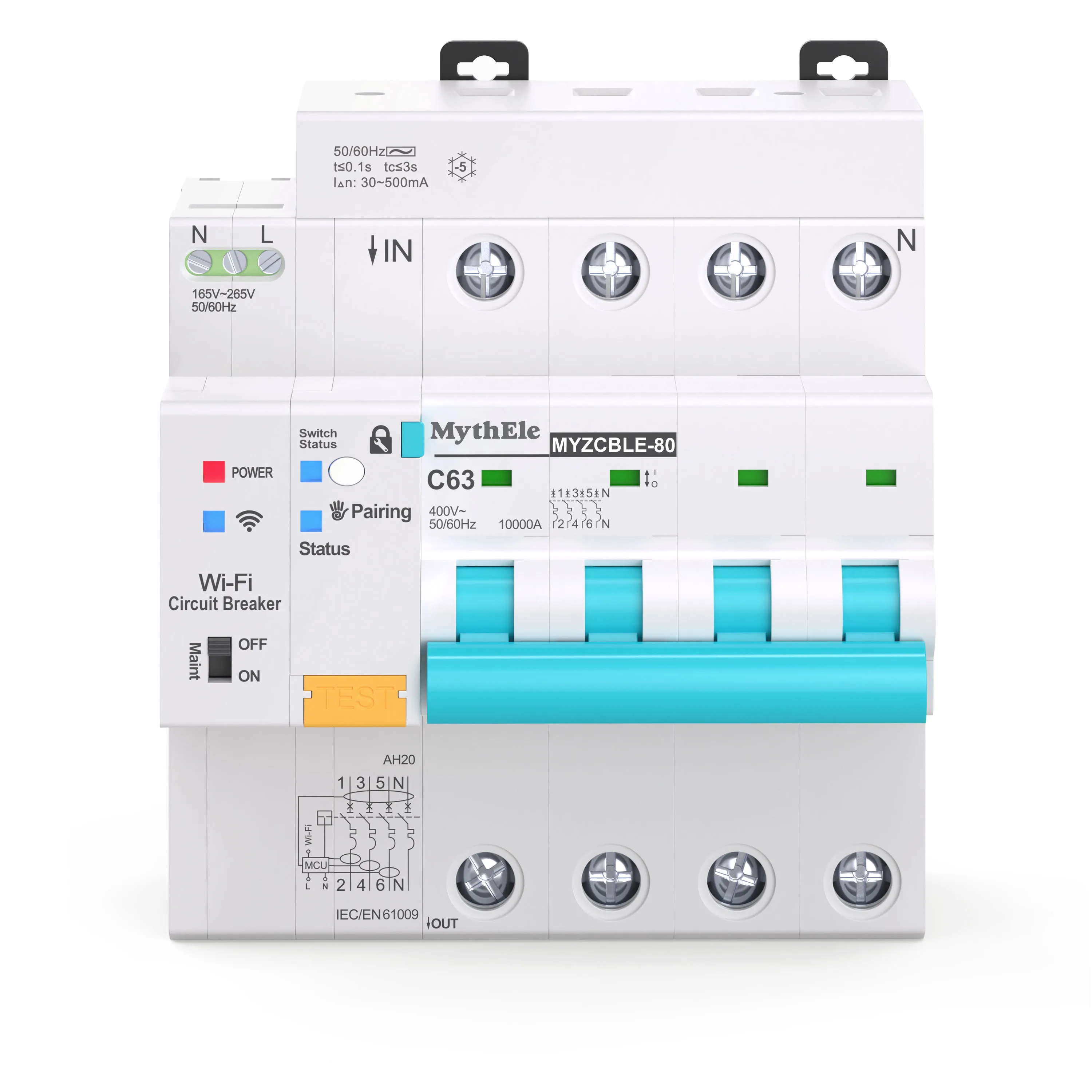 Adjustable Smart Circuit Breaker Residual Current Circuit Breaker With Over Current And Leakage Protection For House