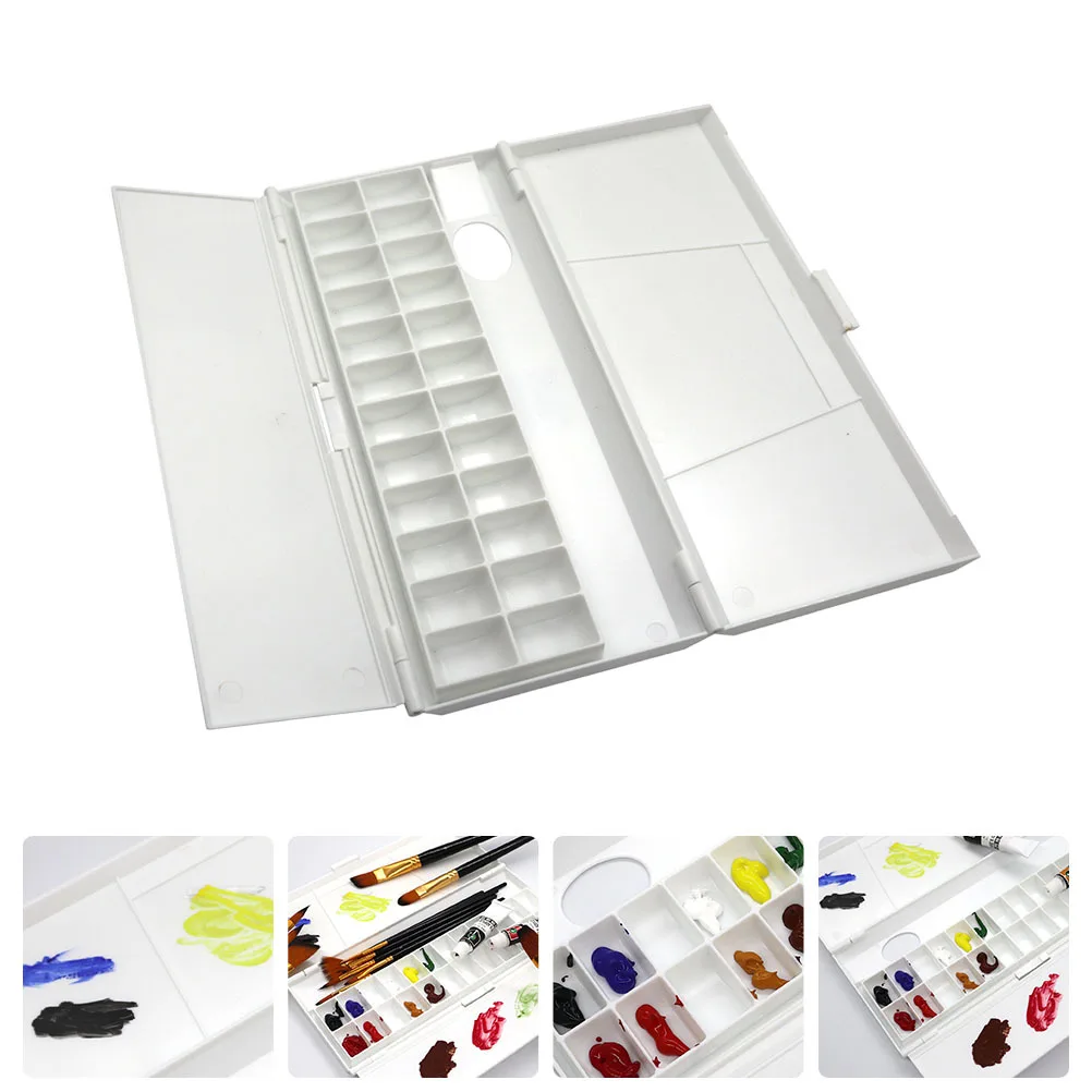 

Foldable Watercolor Pigment Box Non-Penetration Easy Clean Compact Artist Student Art Paint Box Art Paint Boxes