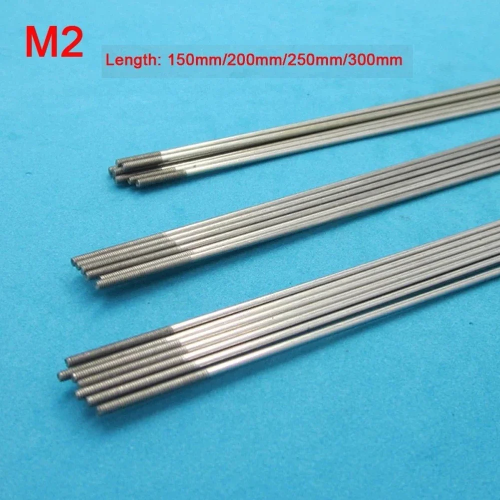 5PCS Spurstange Verknüpfung Servo Schubstange M2 150 200 250 300mm Link Edelstahl Pleuel Für RC flugzeug Hubschrauber