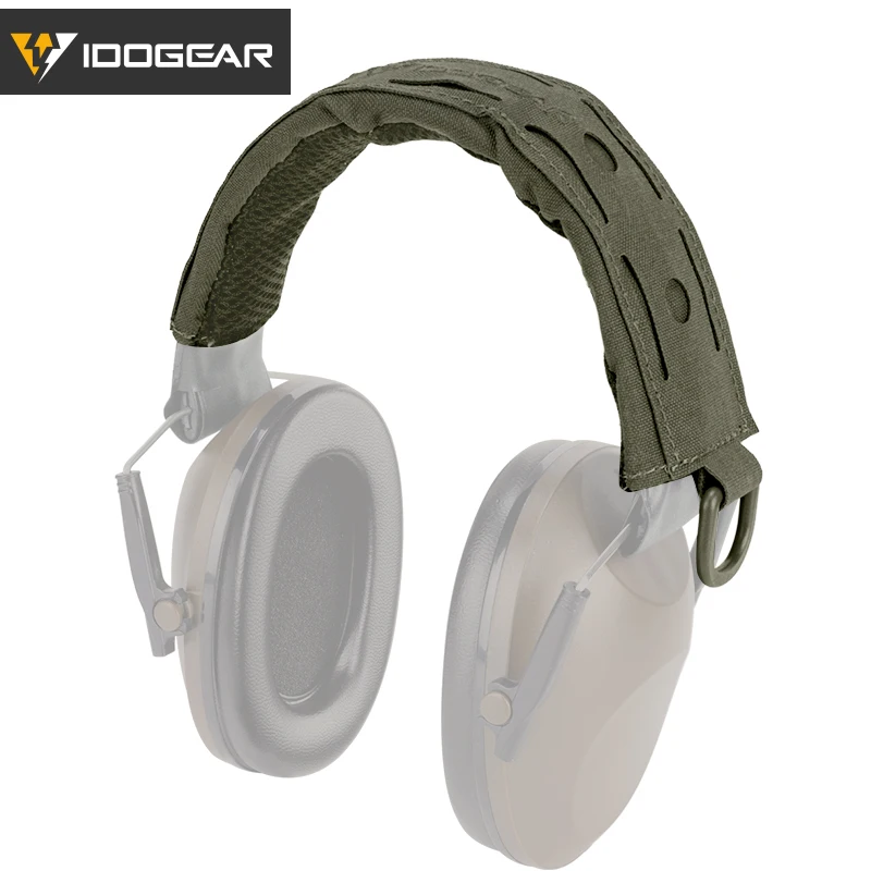 IDOGEAR Tactical Headset Cover With D-Buckle Hanger MOLLE Universal Headset Cover Camouflage Durable Headset Cloth 3948