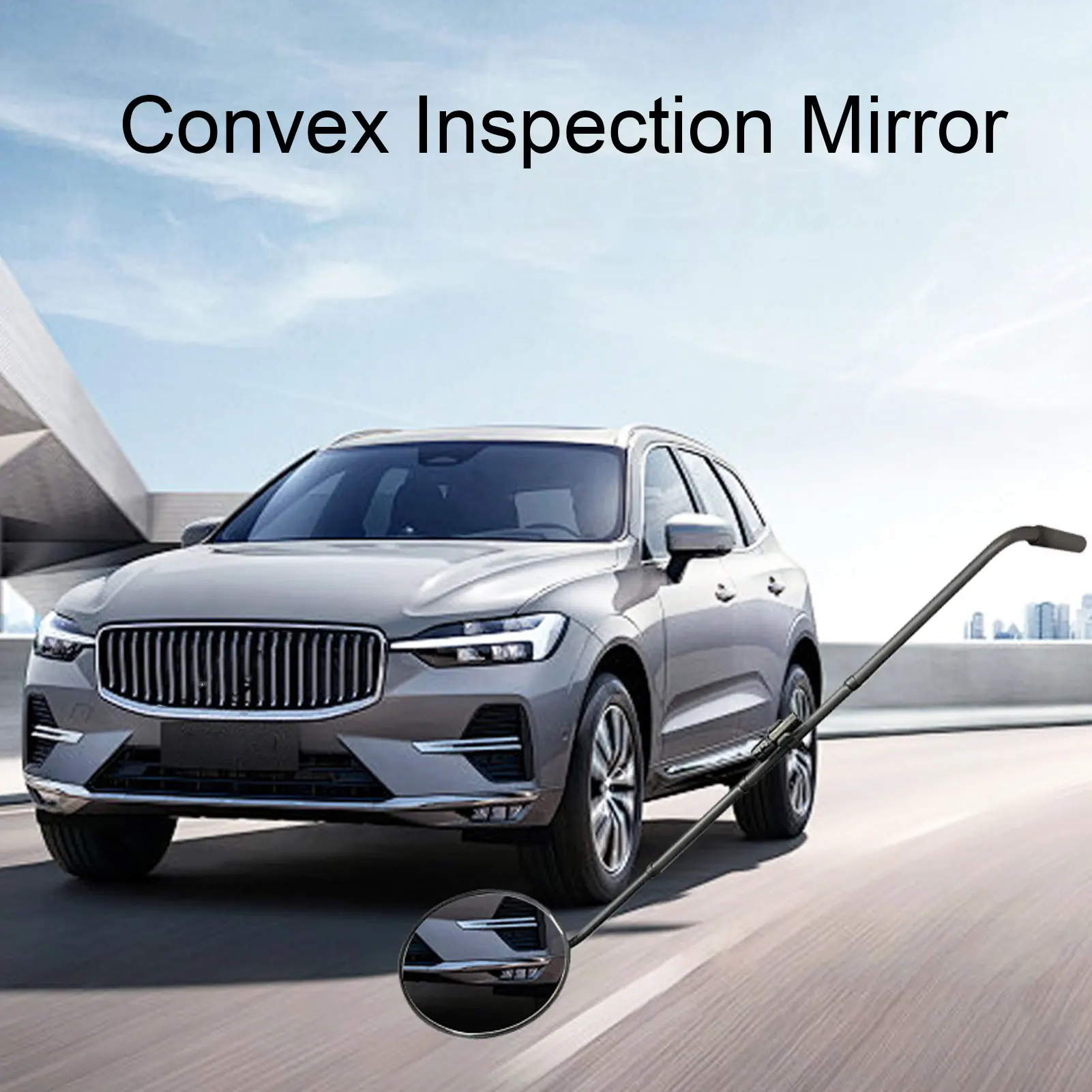 

Under Car Inspection Mirror 30cm Diameter Telescoping Convex Search Mirror with 3 Wheels and LED Flashlight