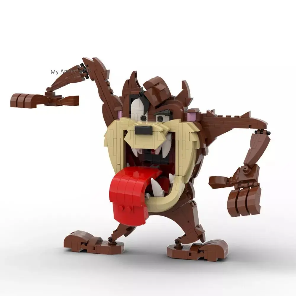 MOC Lovely Big Mouth Dog Building Blocks Devil Bricks Toy for Boys & Girls in Cartoon Tasmanian