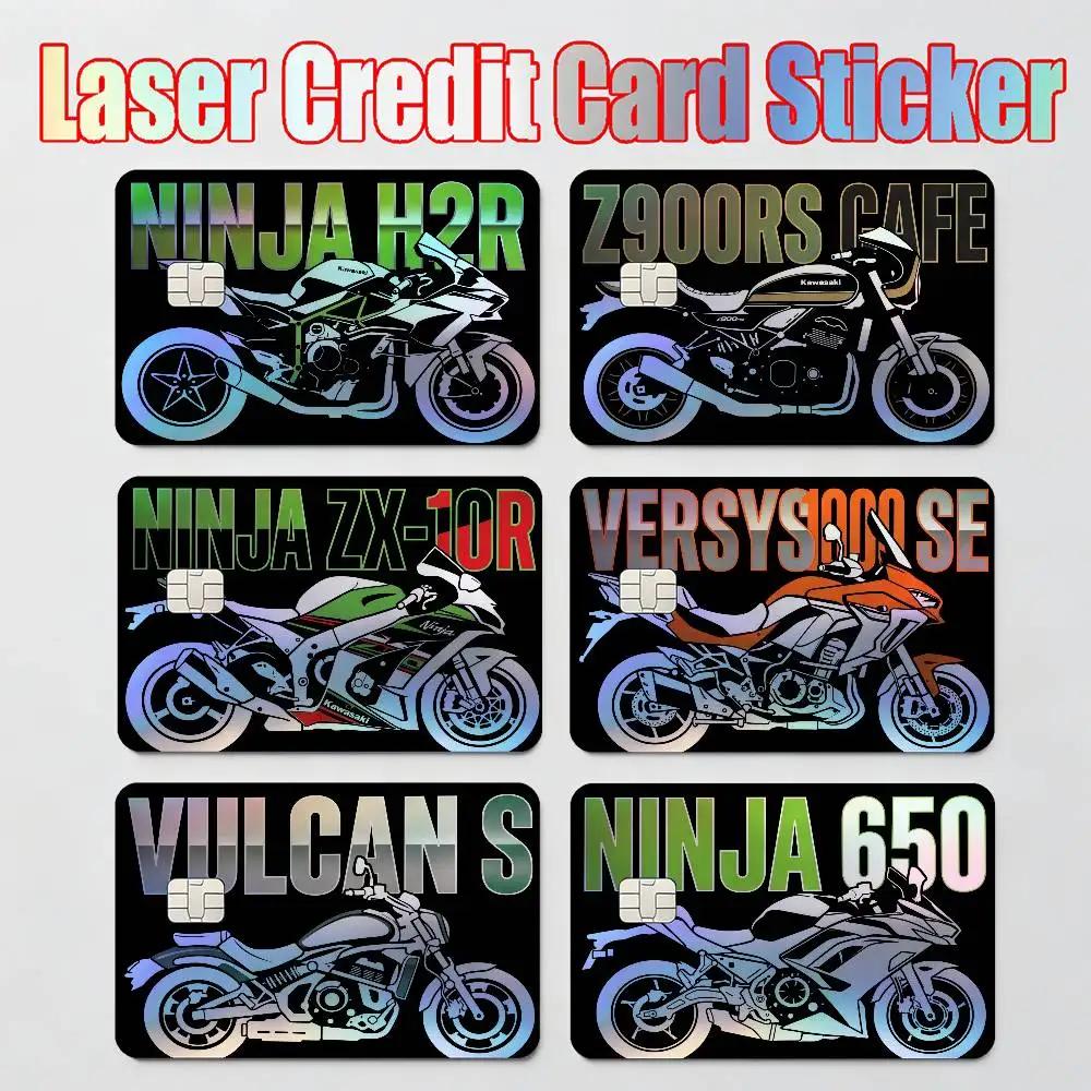 

STICKERS FOR KAWASAKI Laser Reflective Card Skin Sticker For Debit Credit Card