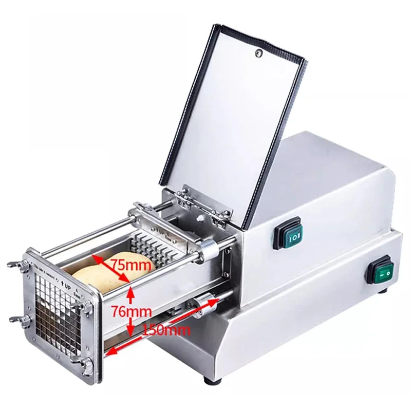 آلة قطع رقائق البطاطس 8 مللي متر/10 مللي متر/12 مللي متر قطاعة الخضراوات شريط بطاطس كهربائي صنع أداة لخيار الجزرة