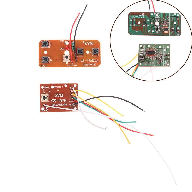 Hot Koop 1 Set 4CH RC Afstandsbediening Circuit PCB Zender Ontvanger Board met Antenne Radio Systeem RC Auto Accessoires