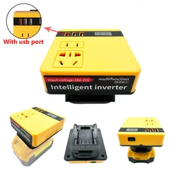 Power Inverter for Dewalt 20V Battery DC 20V Battery Inverte Power Station Generator Battery Powered Outlet with Current Display