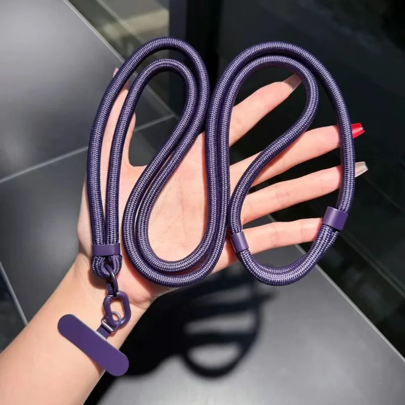 Verstelbare mobiele telefoonriem Outdoor Anti-verloren Crossbody Telefoonkoorden Nekkoord met patch Mobiele telefoon ophangkoordriem