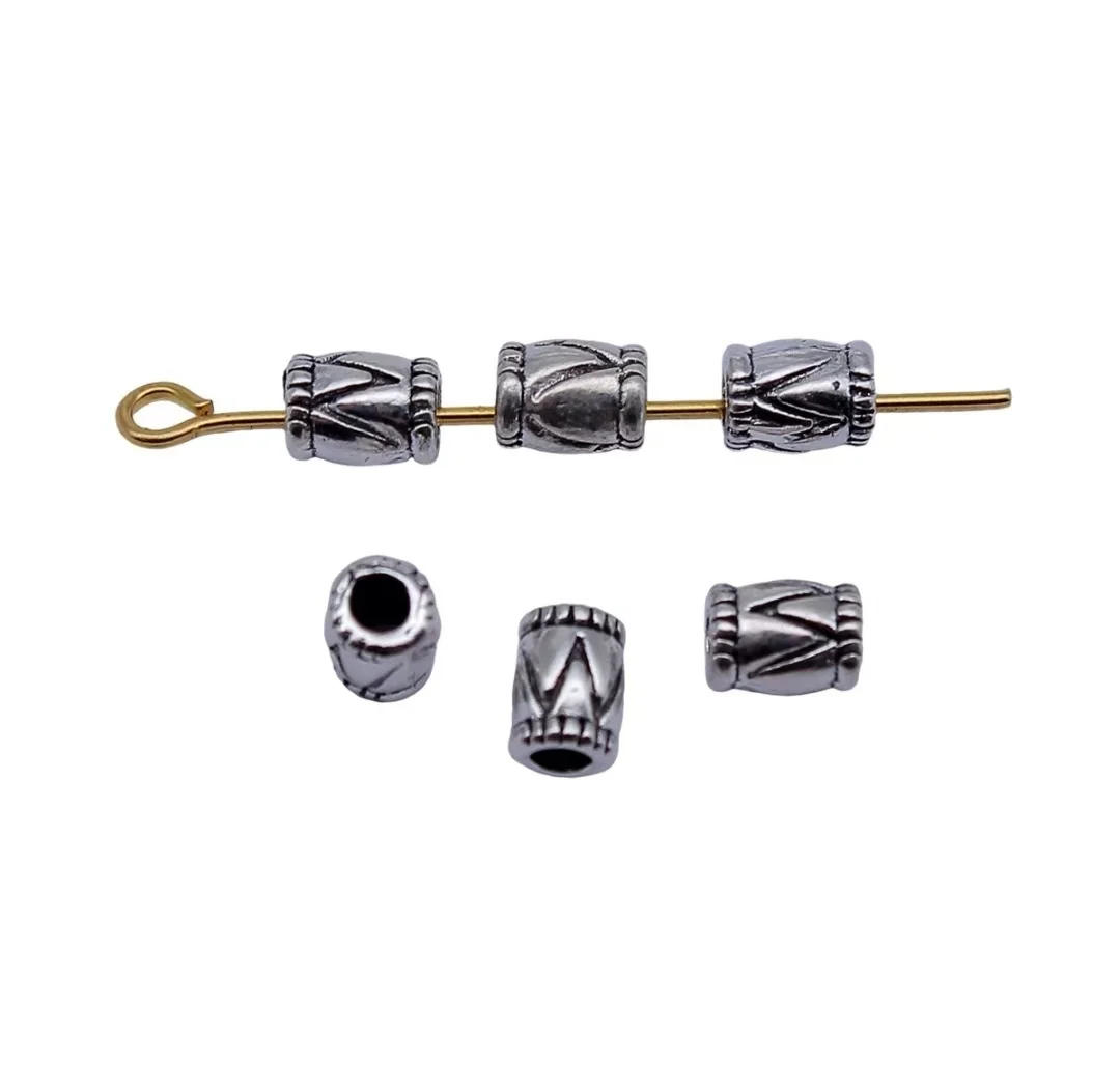 

100pcs 5.9x4.5x4.5mm Zinc alloy metal tibetan silver plated bead T1252 for jewelry making