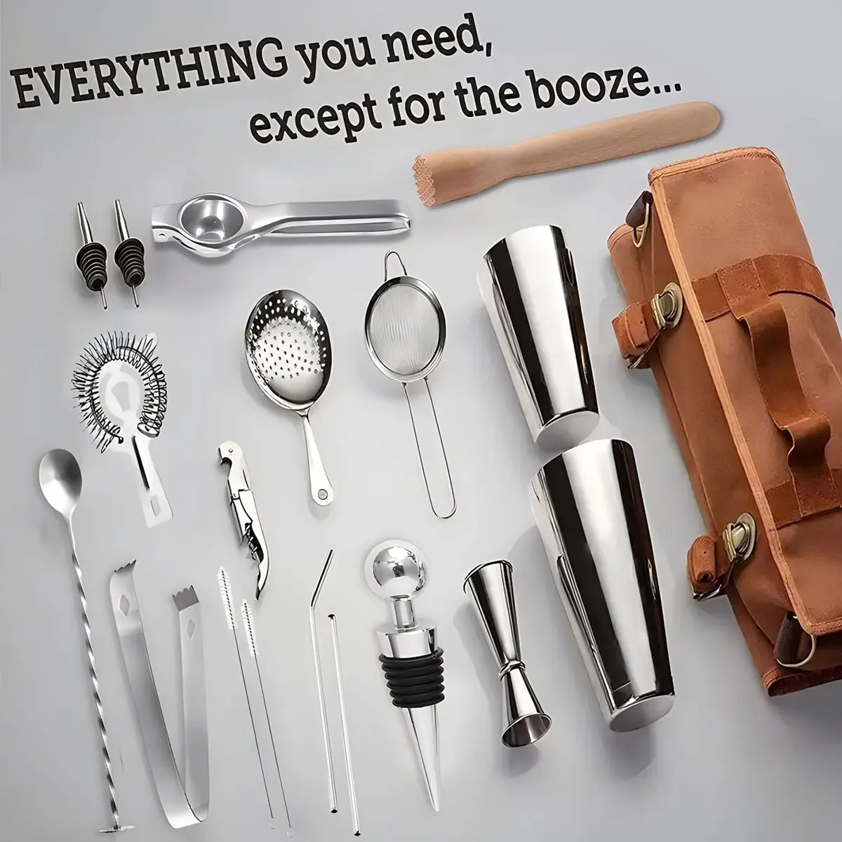 

Bartending Tool Set, Bartender Tool Bag, Bartending Utensil Bag, Canvas Tool Bag, Cocktail Makers Portable Storage Bag