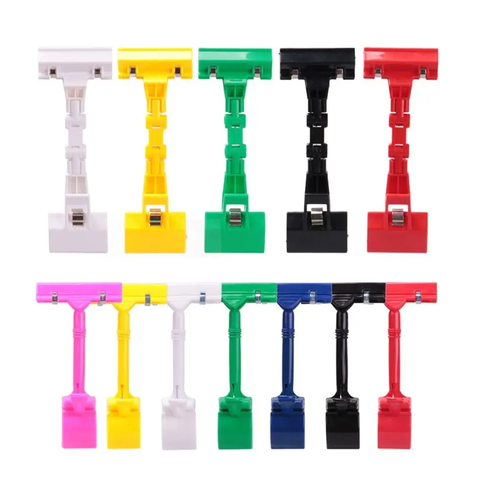 متعدد الألوان شارة السعر حامل لوازم السوبر ماركت عرض إعلاني تسميات الأسعار مقاطع البلاستيك ملصق المنتج الرف