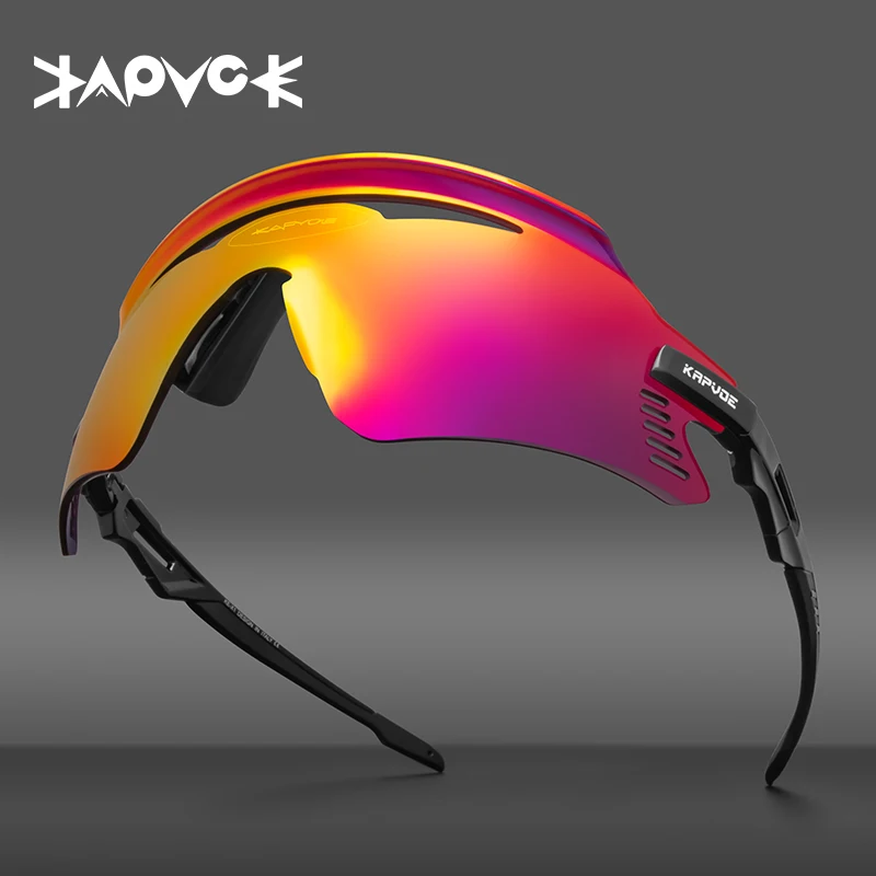 Kapvoe Cycling Sunglasses Cycling Glasses Bicycle Glasses UV400 MTB Eyewear Outdoor Woman Man Sports Goggles Ride Bike Equipment