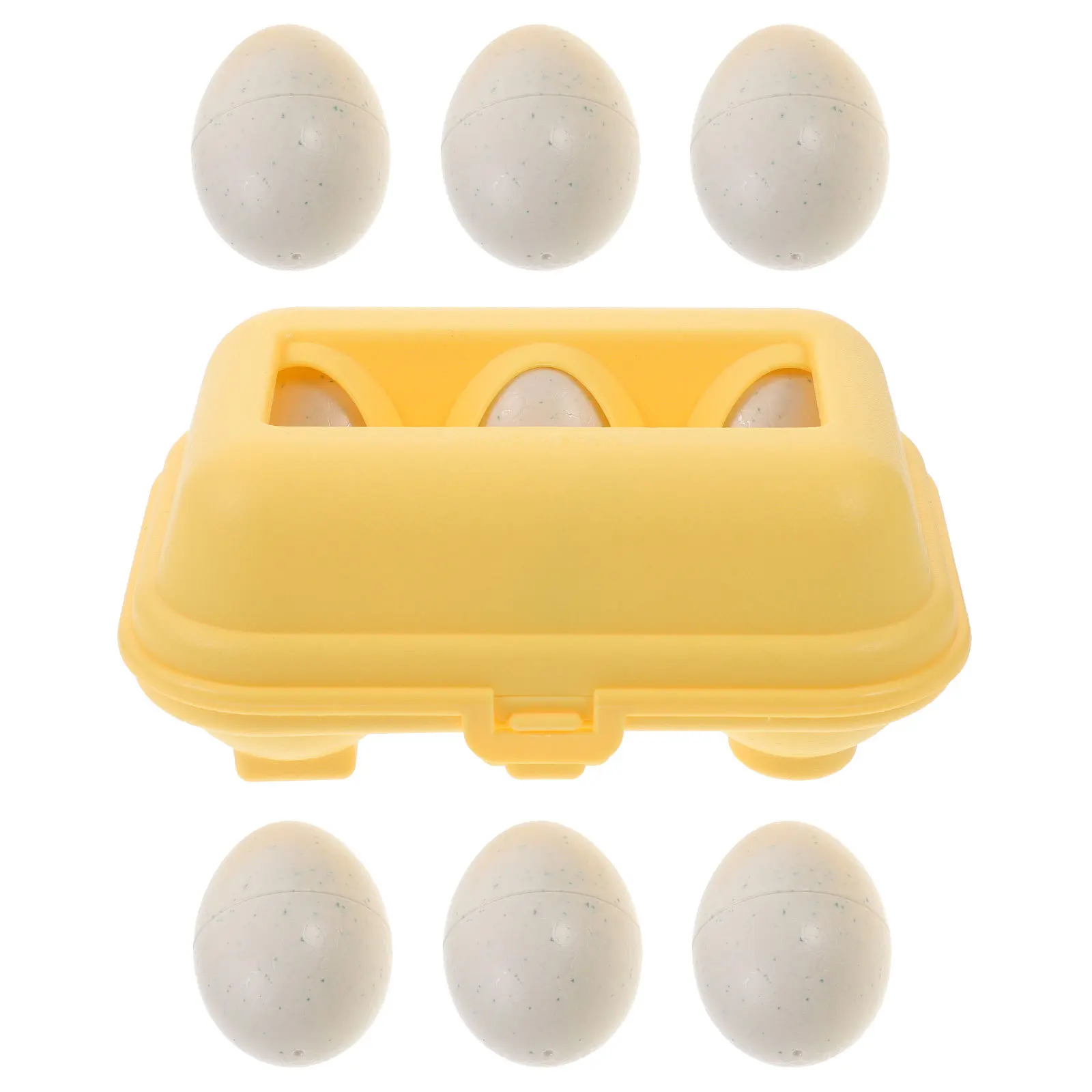 6Pcs Matching Eggs Smooth Surface Safe Educational Tool for Toddlers Color Shape Recognition Matching Eggs Egg Toys for Toddlers
