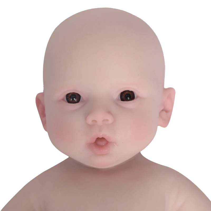 18.5inch 47cm 100% Full Silicone Realistic Girl Dolls Reborn Baby Reborn Doll  Unpainted DIY Blank Baby Children Toys
