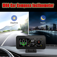 Car Head Up Display Car Compass Inclinometer Slope Angle Speed GPS Digital Tilt Meter Overspeed Alarm Auto Off Road Accessories