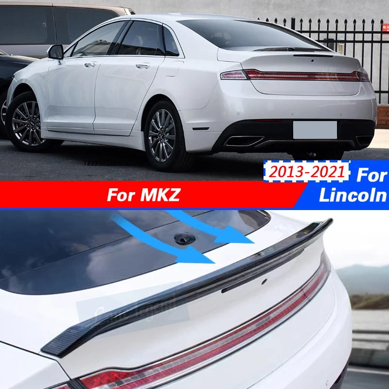 For Lincoln MKZ 2013-2021 Spoiler ABS Plastic Rear Trunk Wing High QualityCar Body Kit Accessories Factory supply