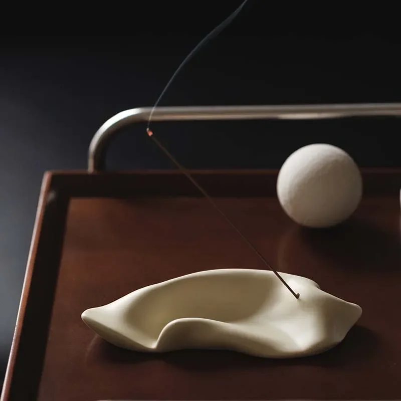 Ceramic Incense Burner Stick Line Incense Glass Bracket Sandalwood Thread Incense Base Home Decoration Aromatherapy Ornaments