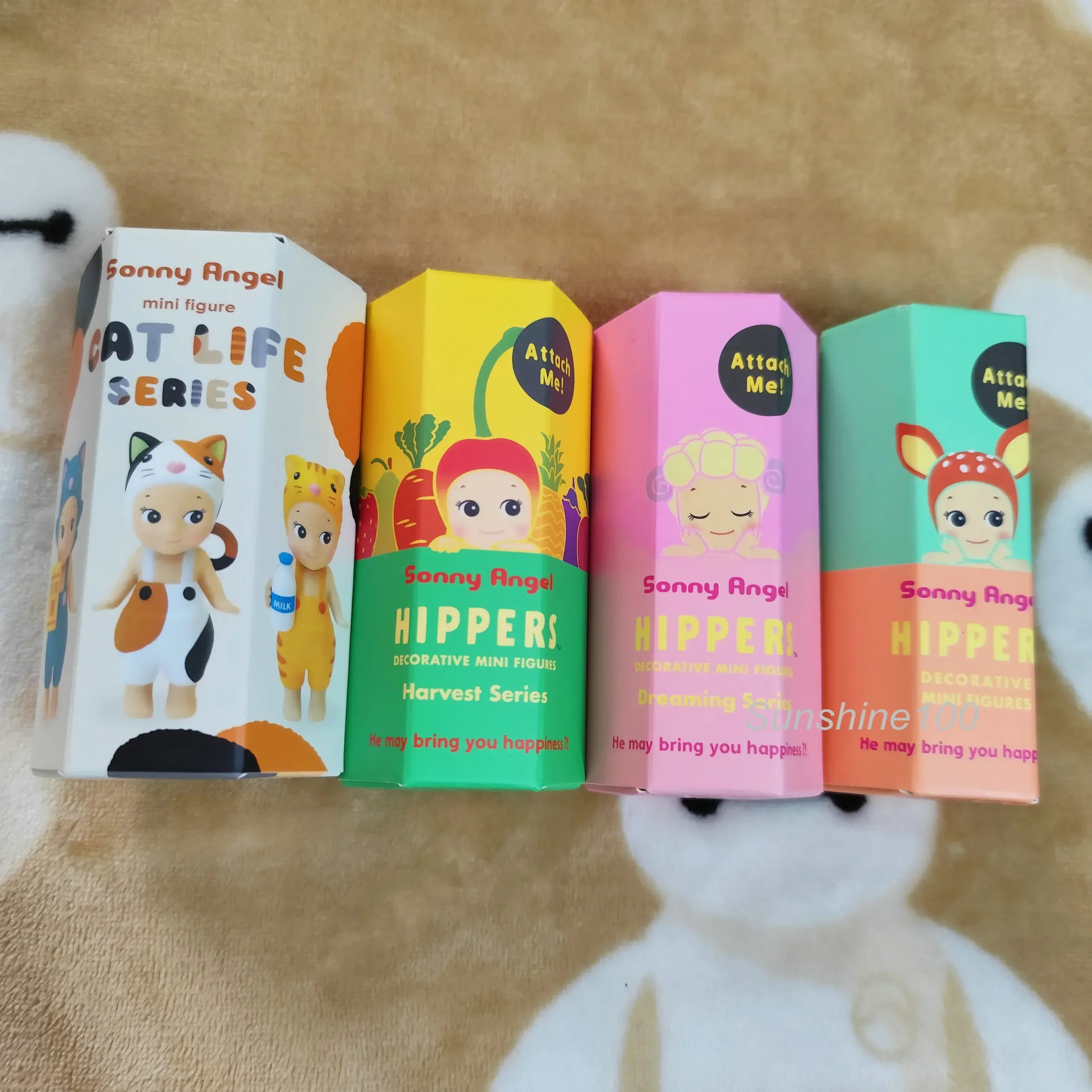 1Pcs Random Sonny Angel Blind Box Anime Figures Toy Animals Fruit And Vegetable Cat Looking Back Dolls Halloween Christmas Gift