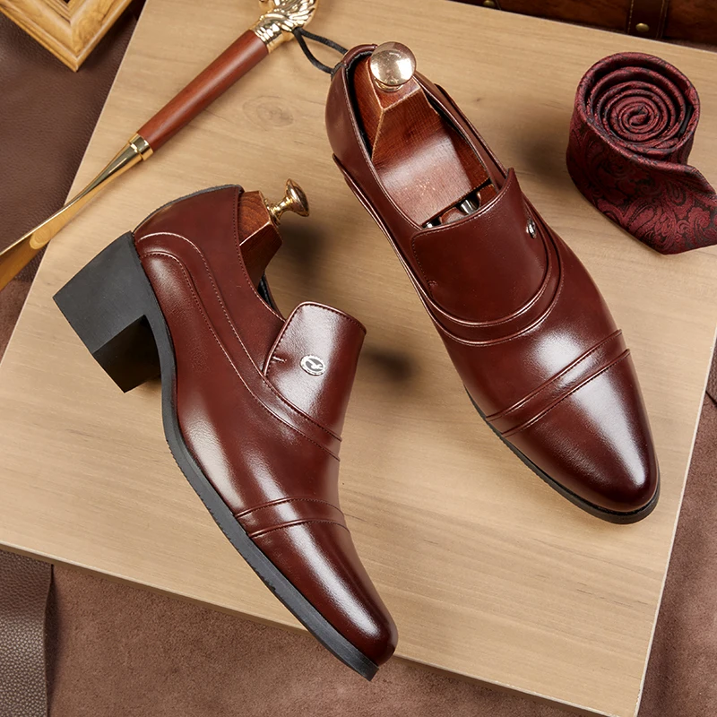 

Лоферы европейского бренда, мужская обувь из кожи премиум-класса, дизайнерская обувь для увеличения роста, деловая, свадебная, праздничная, повседневная обувь в клетку, размер: 39-46