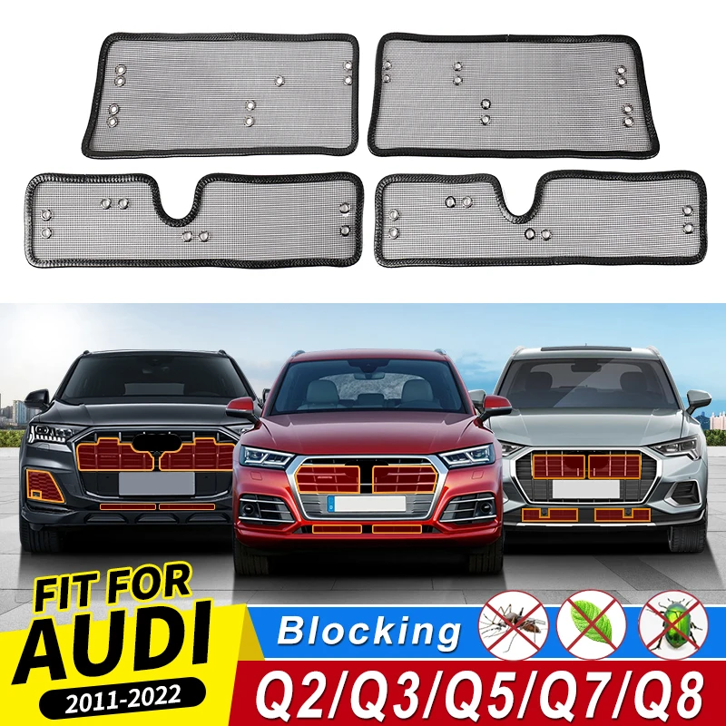 

For Audi Q2 Q3 Q5 Q7 Q8 2011-2022 2021 2020 External Tuning Modified Accessories , Grille to Prevent Bugs Mosquitoes and Sand