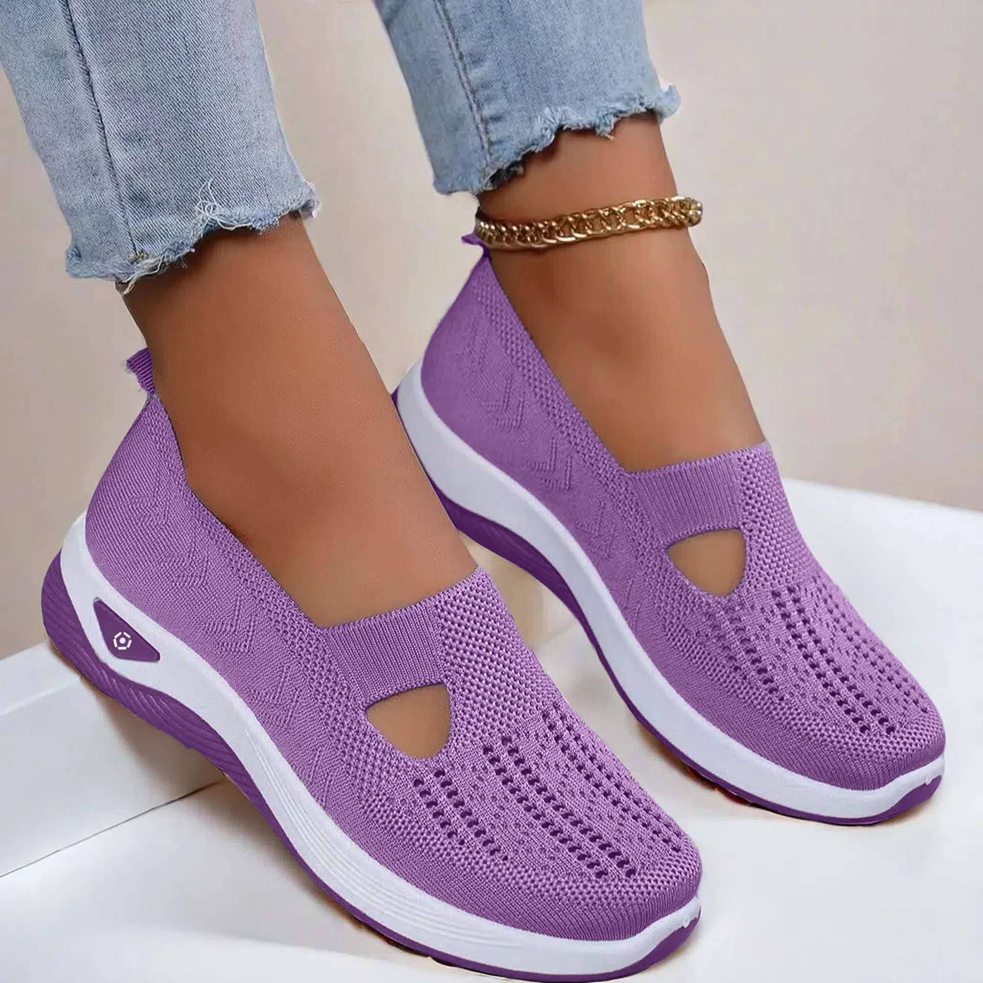 Summer Women's Shoes Breathable Anti-slip Soft Bottom Women's Casual Shoes Middle-aged Walking Shoes image 4