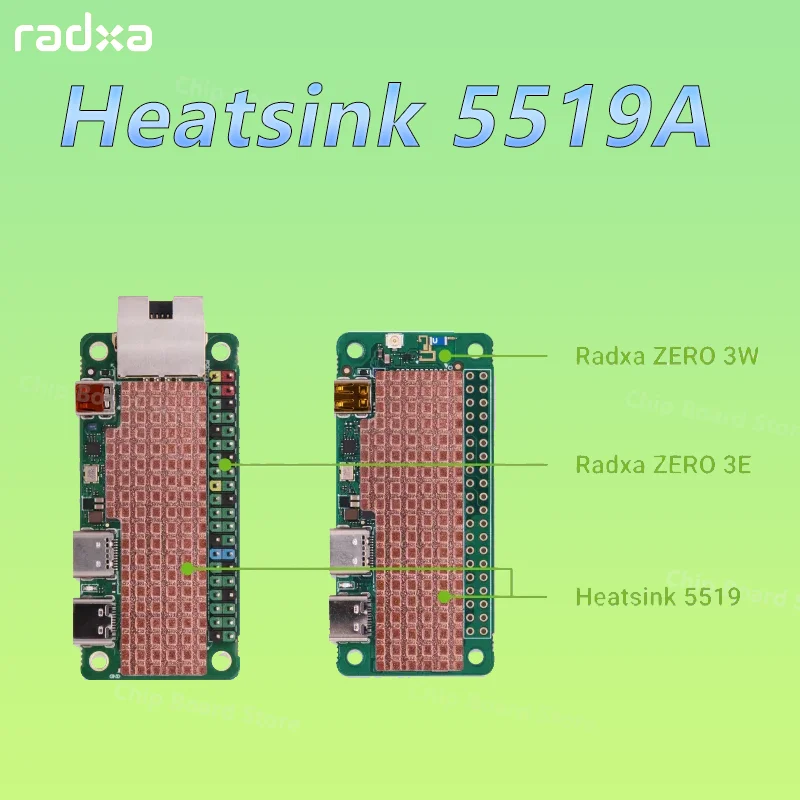 

5519A Heatsink Designed for Radxa ZERO 3W / 3E