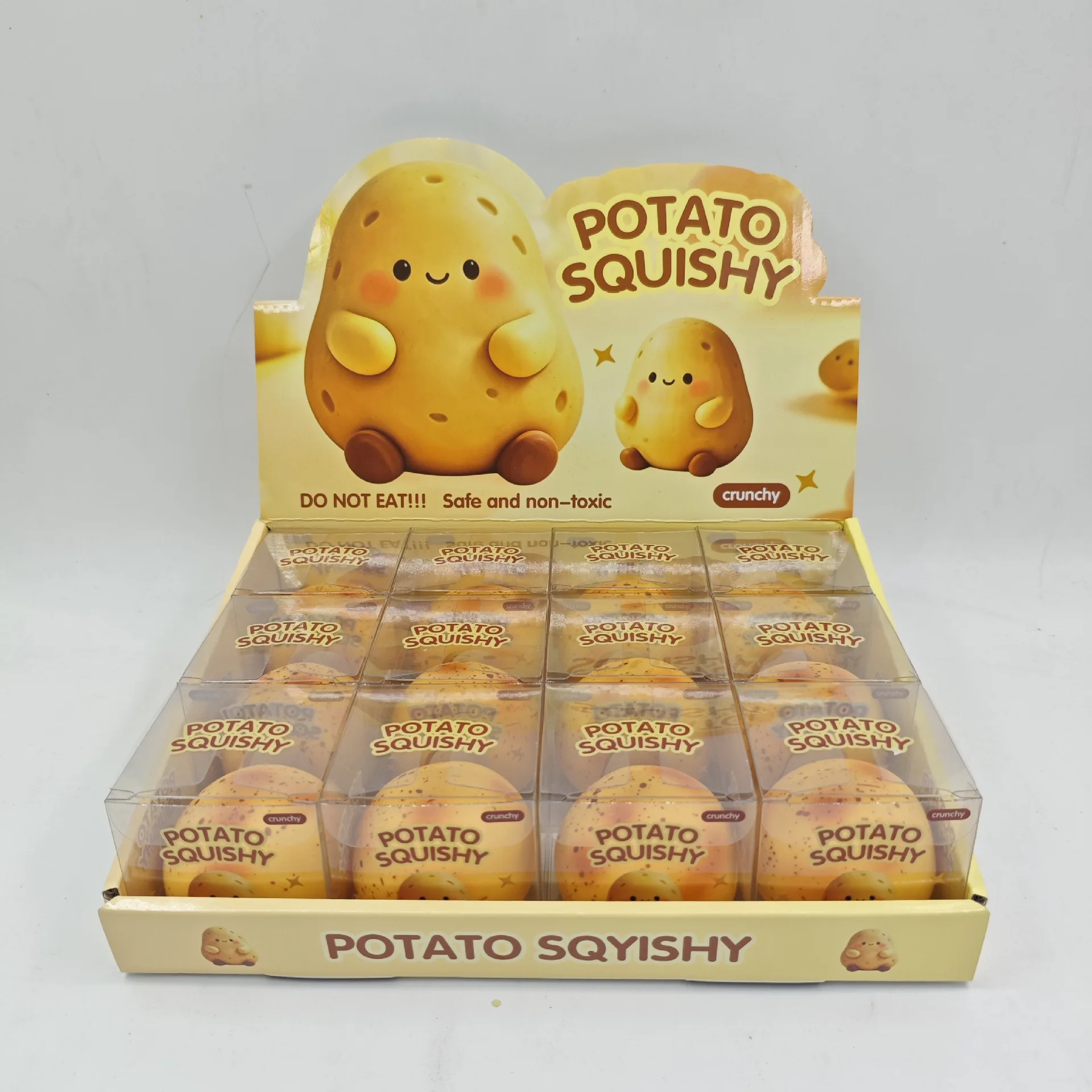 1/12PCS Vaseline Texture Realistic Food Potato TPR Squishy, Slow Rebound Creative Stress Relief Squeeze Fidget Toy