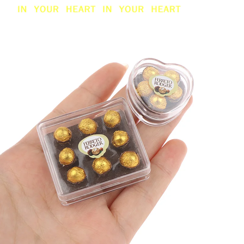 【X】1:12 Dollhouse miniture Chocolate Gift box Model Food Toy Kitchen Accessories