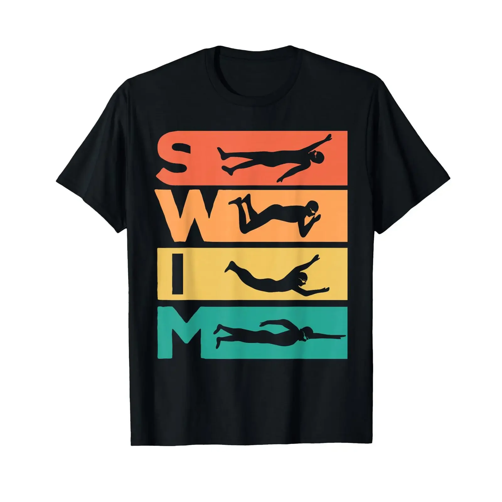 Camiseta Retro Vintage para nadadores, estilo vintage, lavada, elegante, ropa de calle para hombre, ropa de diseñador, cómoda