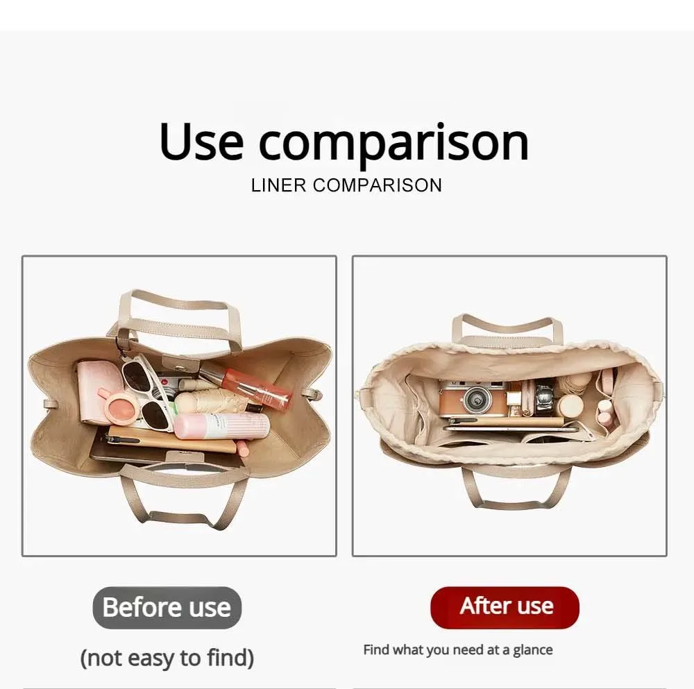 Taschenorganizer-Einsatz für Cyme-Taschen: Langlebige, modische Taschenunterstützung zur Aufbewahrung und Innenmodifikation – Taschenzubehör – Detail 1